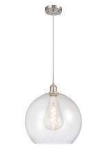 Innovations Lighting 516-1P-SN-G124-14 - Athens - 1 Light - 14 inch - Brushed Satin Nickel - Cord hung - Pendant