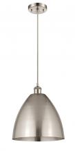 Innovations Lighting 516-1P-SN-MBD-12-SN - Bristol - 1 Light - 12 inch - Brushed Satin Nickel - Cord hung - Mini Pendant