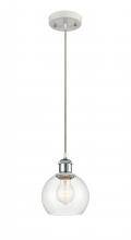 Innovations Lighting 516-1P-WPC-G122-6 - Athens - 1 Light - 6 inch - White Polished Chrome - Cord hung - Mini Pendant