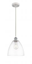 Innovations Lighting 516-1P-WPC-GBD-92 - Bristol - 1 Light - 9 inch - White Polished Chrome - Cord hung - Mini Pendant