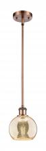 Innovations Lighting 516-1S-AC-G128-6 - Athens - 1 Light - 6 inch - Antique Copper - Mini Pendant