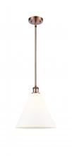 Innovations Lighting 516-1S-AC-GBC-121-LED - Berkshire - 1 Light - 12 inch - Antique Copper - Mini Pendant