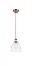 Innovations Lighting 516-1S-AC-GBD-752 - Bristol - 1 Light - 8 inch - Antique Copper - Mini Pendant