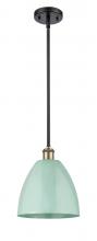 Innovations Lighting 516-1S-BAB-MBD-9-SF - Plymouth - 1 Light - 9 inch - Black Antique Brass - Pendant