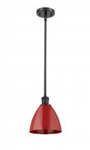 Innovations Lighting 516-1S-BK-MBD-75-RD - Plymouth - 1 Light - 8 inch - Matte Black - Pendant