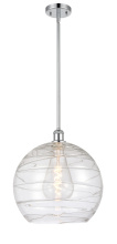 Innovations Lighting 516-1S-PC-G1213-14CL - Athens Deco Swirl - 1 Light - 14 inch - Polished Chrome - Stem hung - Mini Pendant