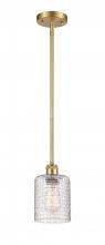 Innovations Lighting 516-1S-SG-G112C-5CL - Cobbleskill - 1 Light - 5 inch - Satin Gold - Mini Pendant