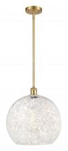 Innovations Lighting 516-1S-SG-G1216-14WM - White Mouchette - 1 Light - 14 inch - Satin Gold - Pendant