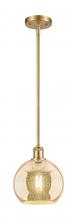 Innovations Lighting 516-1S-SG-G128-8 - Athens - 1 Light - 8 inch - Satin Gold - Mini Pendant