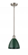 Innovations Lighting 516-1S-SN-MBD-75-GR - Plymouth - 1 Light - 8 inch - Brushed Satin Nickel - Pendant