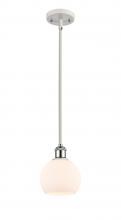 Innovations Lighting 516-1S-WPC-G121-6 - Athens - 1 Light - 6 inch - White Polished Chrome - Mini Pendant