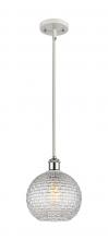 Innovations Lighting 516-1S-WPC-G122C-8CL - Athens - 1 Light - 8 inch - White Polished Chrome - Mini Pendant