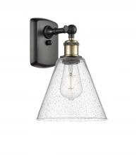 Innovations Lighting 516-1W-BAB-GBC-84 - Berkshire - 1 Light - 8 inch - Black Antique Brass - Sconce