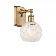 Innovations Lighting 516-1W-BB-G1216-6WM - White Mouchette - 1 Light - 6 inch - Brushed Brass - Sconce