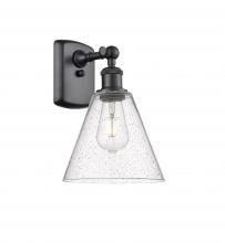 Innovations Lighting 516-1W-BK-GBC-84 - Berkshire - 1 Light - 8 inch - Matte Black - Sconce