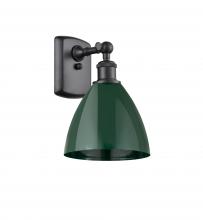 Innovations Lighting 516-1W-BK-MBD-75-GR - Plymouth - 1 Light - 8 inch - Matte Black - Sconce