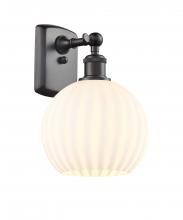 Innovations Lighting 516-1W-OB-G1217-8WV - White Venetian - 1 Light - 8 inch - Oil Rubbed Bronze - Sconce