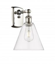 Innovations Lighting 516-1W-PN-GBC-82 - Berkshire - 1 Light - 8 inch - Polished Nickel - Sconce