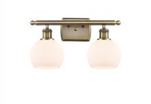 Innovations Lighting 516-2W-AB-G121-6-LED - Athens - 2 Light - 16 inch - Antique Brass - Bath Vanity Light