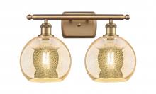 Innovations Lighting 516-2W-BB-G128-8 - Athens - 2 Light - 18 inch - Brushed Brass - Bath Vanity Light