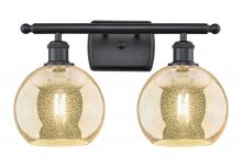 Innovations Lighting 516-2W-BK-G128-8 - Athens - 2 Light - 18 inch - Matte Black - Bath Vanity Light
