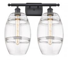 Innovations Lighting 516-2W-BK-G557-8CL - Vaz - 2 Light - 18 inch - Matte Black - Bath Vanity Light