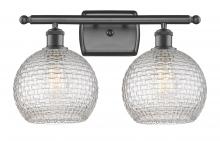 Innovations Lighting 516-2W-OB-G122C-8CL - Athens - 2 Light - 18 inch - Oil Rubbed Bronze - Bath Vanity Light