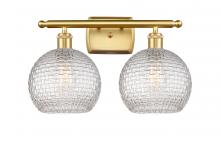 Innovations Lighting 516-2W-SG-G122C-8CL - Athens - 2 Light - 18 inch - Satin Gold - Bath Vanity Light