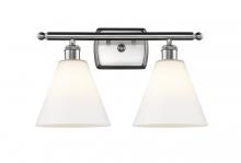 Innovations Lighting 516-2W-SN-GBC-81 - Berkshire - 2 Light - 18 inch - Brushed Satin Nickel - Bath Vanity Light