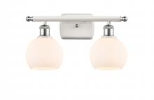 Innovations Lighting 516-2W-WPC-G121-6 - Athens - 2 Light - 16 inch - White Polished Chrome - Bath Vanity Light