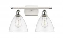 Innovations Lighting 516-2W-WPC-GBD-752 - Bristol - 2 Light - 18 inch - White Polished Chrome - Bath Vanity Light