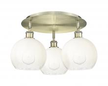 Innovations Lighting 516-3C-AB-G483-8OP - Brookhaven Globe - 3 Light - 20 inch - Antique Brass - Semi-Flush Mount