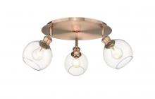 Innovations Lighting 516-3C-AC-G122-6 - Athens - 3 Light - 18 inch - Antique Copper - Flush Mount