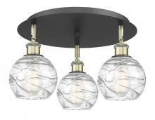 Innovations Lighting 516-3C-BAB-G1213-6 - Athens Deco Swirl - 3 Light - 18 inch - Black Antique Brass - Flush Mount