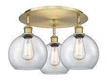 Innovations Lighting 516-3C-BB-G122-8 - Athens - 3 Light - 20 inch - Brushed Brass - Flush Mount