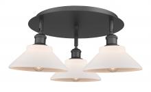 Innovations Lighting 516-3C-BK-G131 - Orwell - 3 Light - 20 inch - Matte Black - Flush Mount