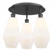 Innovations Lighting 516-3C-BK-G651-7 - Cindyrella - 3 Light - 19 inch - Matte Black - Flush Mount