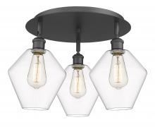 Innovations Lighting 516-3C-BK-G652-8 - Cindyrella - 3 Light - 20 inch - Matte Black - Flush Mount