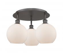 Innovations Lighting 516-3C-OB-G121-8 - Athens - 3 Light - 20 inch - Oil Rubbed Bronze - Flush Mount