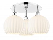 Innovations Lighting 516-3C-PC-G1217-10WV - White Venetian - 3 Light - 22 inch - Polished Chrome - Flush Mount