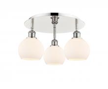 Innovations Lighting 516-3C-PN-G121-6 - Athens - 3 Light - 18 inch - Polished Nickel - Flush Mount