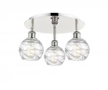 Innovations Lighting 516-3C-PN-G1213-6 - Athens Deco Swirl - 3 Light - 18 inch - Polished Nickel - Flush Mount