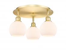 Innovations Lighting 516-3C-SG-G121-6 - Athens - 3 Light - 18 inch - Satin Gold - Flush Mount