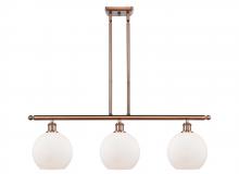 Innovations Lighting 516-3I-AC-G121-8 - Athens - 3 Light - 36 inch - Antique Copper - Cord hung - Island Light