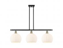 Innovations Lighting 516-3I-BAB-G1217-10WV - White Venetian - 3 Light - 37 inch - Black Antique Brass - Stem Hung - Island Light