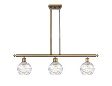 Innovations Lighting 516-3I-BB-G1213-6CL - Athens Deco Swirl - 3 Light - 36 inch - Brushed Brass - Stem Hung - Island Light