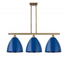 Innovations Lighting 516-3I-BB-MBD-12-BL - Plymouth - 3 Light - 39 inch - Brushed Brass - Cord hung - Island Light