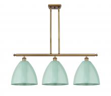 Innovations Lighting 516-3I-BB-MBD-12-SF - Plymouth - 3 Light - 39 inch - Brushed Brass - Cord hung - Island Light