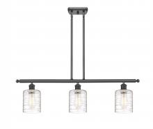 Innovations Lighting 516-3I-BK-G1113 - Cobbleskill - 3 Light - 36 inch - Matte Black - Cord hung - Island Light