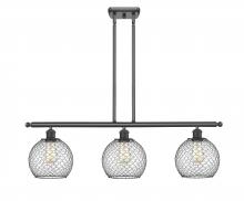 Innovations Lighting 516-3I-BK-G122-8CBK - Farmhouse Chicken Wire - 3 Light - 36 inch - Matte Black - Cord hung - Island Light